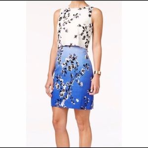 Ivanka Trump popover floral sheath dress